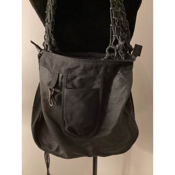 Eric Javits Black fishnet knotted purse satchel crossbody - Picture 8 of 9